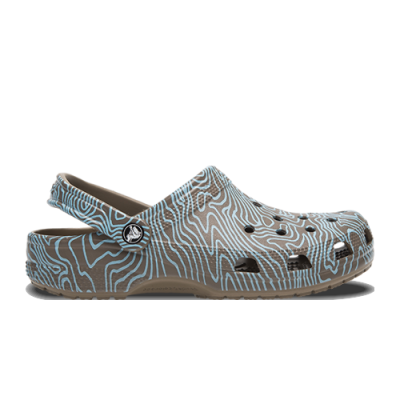 Sandalen Crocs Crocs Unisex Classic Topographic 208263-2F9 Brown Light Blue