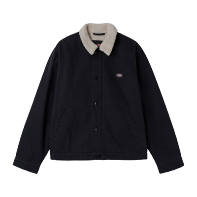Pullover Jacken Für Die Zwischensaison Dickies Sherpa Lined Deck Jacket Stonewashed DK0A4XFYC401 Black