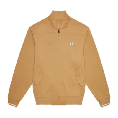 Pullover Fred Perry Fred Perry Button-Neck Zip Through Jacket J4550-363 Beige