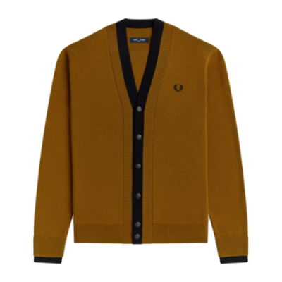 Strickpullover Männer Fred Perry Double Placket Cardigan K3538-644 Brown