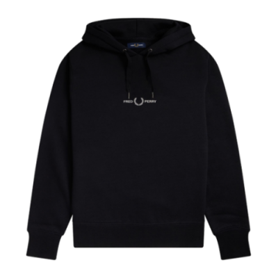 Hoodies Fred Perry Fred Perry Embroidered Hoodie M4728-184 Black