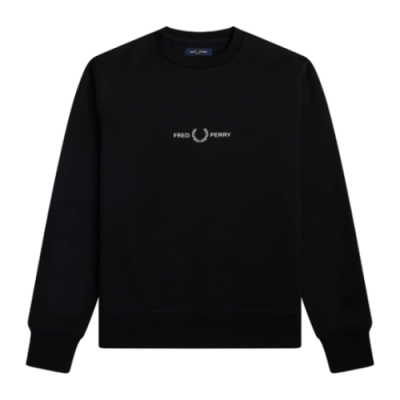 Hoodies Fred Perry F. Perry Crewneck M4727-102 Black