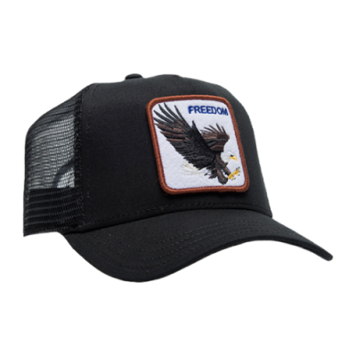 Mützen Goorin Bros Goorin Bros Freedom Eagle Trucker Cap 101-0384-BLK Black