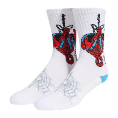 Strümpfe Kollektionen HUF x MARVEL Spider-Man Unisex Legend Anew Sock SK00770-WHT White
