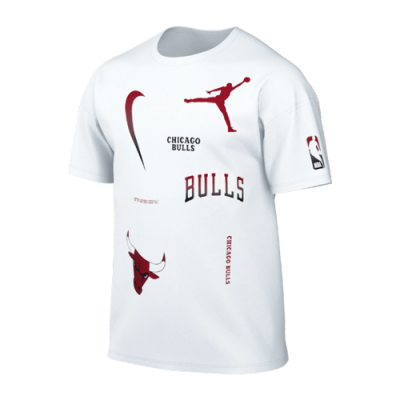 T-Shirts Männer Jordan NBA Chicago Bulls Courtside Statement Edition Max90 Basketball T-Shirt DV5716-100 White