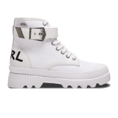 Saisonale Schuhe Karl Lagerfeld Karl Lagerfeld Wmns Trekka II Ankle Strap Boot Mix KL42551-411 White