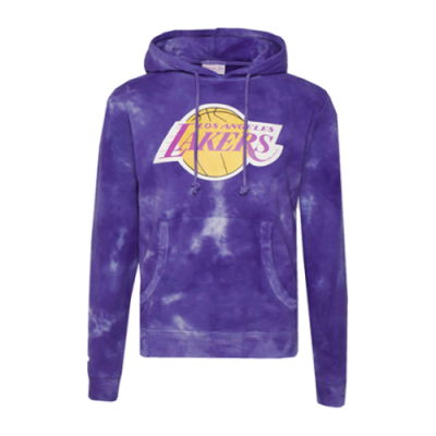 Hoodies Männer Mitchell & Ness NBA Los Angeles Lakers Tie-Dye Hoodie 21APP003-LAL-PURP Purple