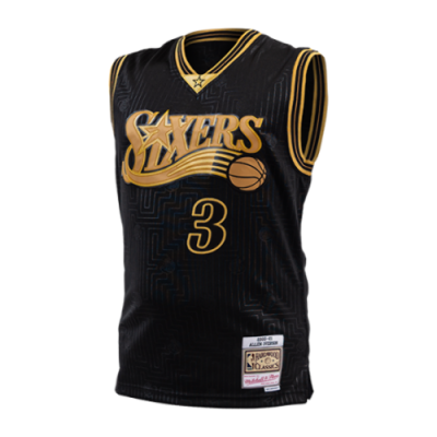 T-Shirts Kollektionen Mitchell & Ness NBA Philadelphia 76ers Allen Iverson Swingman Basketball Tank Top BW19065-P76BLCK01AIV Black