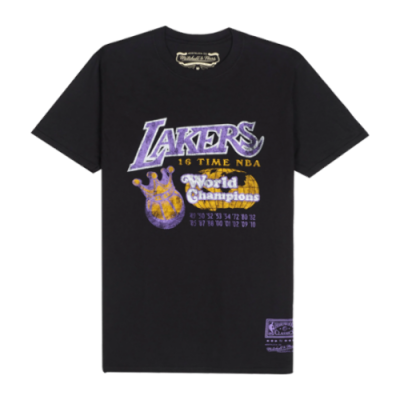T-Shirts Mitchell & Ness Mitchell & Ness NBA Los Angeles Lakers SS Basketball T-Shirt INTL124-LALLD-BLCK Black