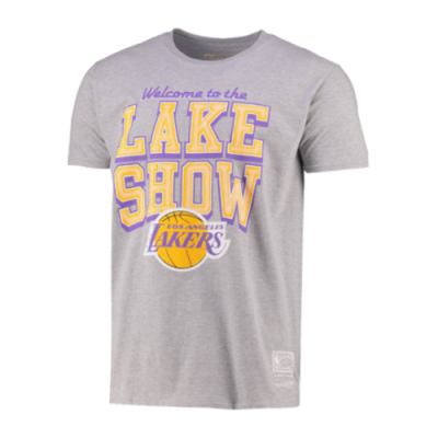 T-Shirts Mitchell & Ness Mitchell & Ness NBA Los Angeles Lakers SS Basketball T-Shirt INTL129-LALLD-GREY Grey