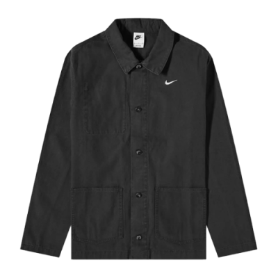 Pullover Nike Nike Life Unlined Chore Jacket DQ5184-010 Black