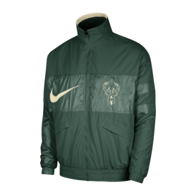 Pullover Nike Nike NBA Milwaukee Bucks Courtside Lightweight Jacket DR9208-323 Green