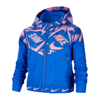 Pullover Nike Nike Sportswear Windrunner Older Kids Jacket CJ7426-433 Blue