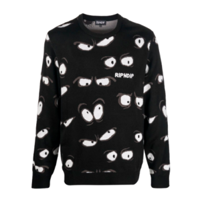 Strickpullover RIPNDIP RIPNDIP All Eyez Knitted Sweater RND7022 Black