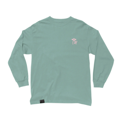T-Shirts Kollektionen The Quiet Life Shhh Embroidery Made in USA Lifestyle T-Shirt 23SPD1-1111-GRN Green