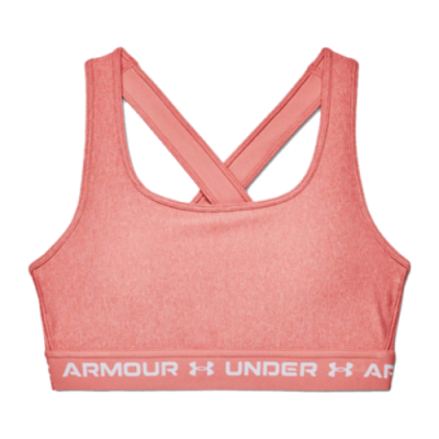 BHs Damen Under Armour Wmns Mid Crossback Heather Sports Bra 1361036-649 Pink
