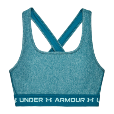 BHs Damen Under Armour Wmns Mid Crossback Heather Sports Bra 1361036-400 Blue