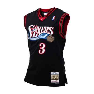 T-Shirts Kollektionen Mitchell &amp; Ness NBA Philadelphia 76ers Allen Iverson 2000-01 Swingman marškinėliai 18201-P76-BLCK00
