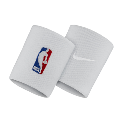 Schweißbänder Damen Nike NBA Elite Basketball du riešų raiščiai NKN03100-100 White